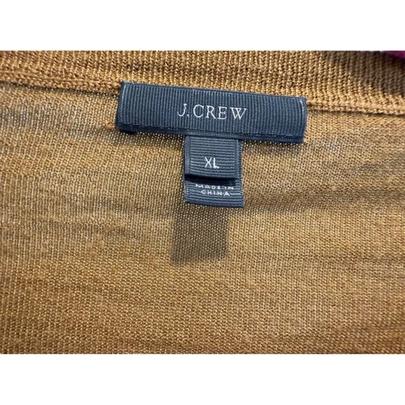 J. Crew Merino Wool Rust Brown Cardigan XL Extra Large - Picture 4 of 9
